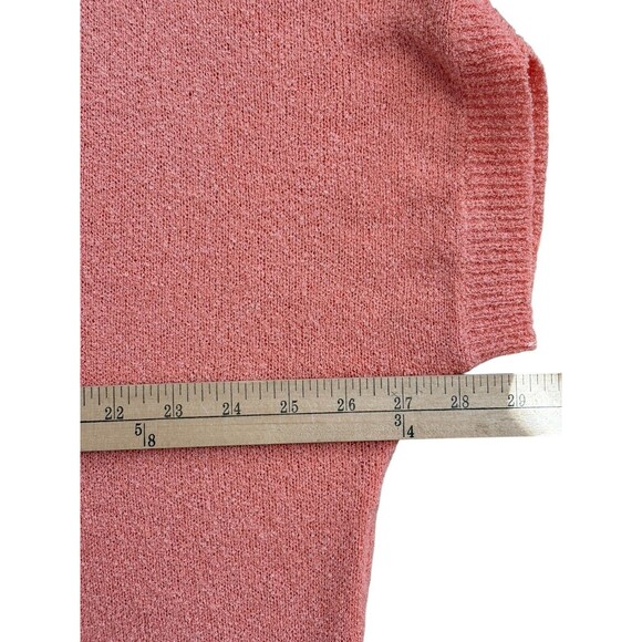 Skies are Blue Short Sleeve Cardigan Women's Med Open Front Orange Color Block - Picture 11 of 11